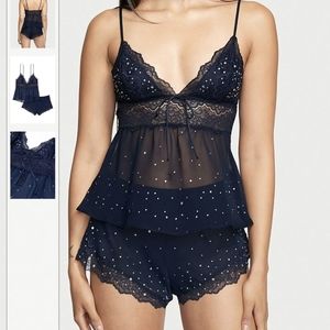 Victoria's Secret Stretch Lace And Chiffon Cami Set